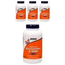NOW Foods 葡萄糖胺&MSM素食膠囊, 240顆, 4罐