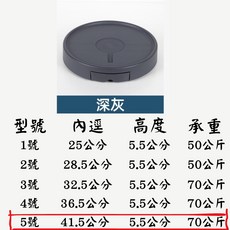 移動托盤花盆底盤水盤 深灰 5號 內徑41.5公分, 1個, <需宅配> 深灰 5號 內徑41.5公分