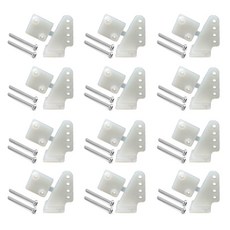 12세트 나일론 컨트롤 혼 L11 W11 H20mm 4홀 위치 RC 평면 비행기 스케일 모델 DIY 부품 액세서리(M2x20mm 나사 포함), 12세트 나일론 컨트롤 혼 L11xW11xH20mm 4