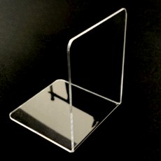아크릴소재 서재책장정리책꽂이 매장디스플레이북엔드 투명 L형