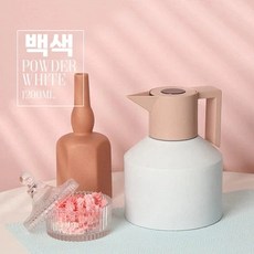 3D 스테인레스 보온 주전자 1.2L 1.8L 1.5L 보냉 보온병, L. 화이트 1.8L