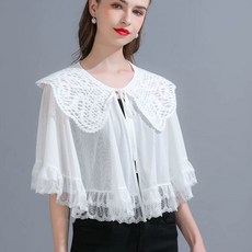 여성용 망사 케이프 여름 카디건 케이프 얇은 상의