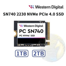 WD SN740 2TB 1TB NVMe M.2 2230 Gen4 SSD固態硬碟 Steam Deck擴充