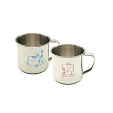 스테인레스 양치컵 유치원 학교 어린이 컵, 핑크, 1개