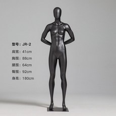 璃閣服裝店模特道具女裝店人臺全身人體運動男模特架假人偶展示架櫥窗模特兒 擺攤人檯模特兒 人形模特兒, 帶頭背手女(黑色), 1個
