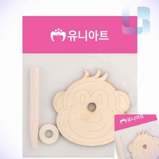 더에스 나무 팽이 원숭이 나무장난감 회전팽이 스피닝탑