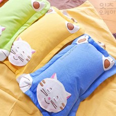 2NDOK 고양이 소 유아 메밀베개 블루 동물베게