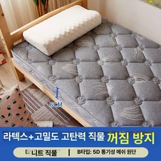 기숙사 라텍스 매트리스 원룸 두꺼운 이불 부드러운 자취, 100x190cm, 1mm, 라텍스 매트리스 - 장미 회색 선인장 6cm