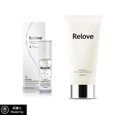 Relove 淨柔白桃 晶球凝露 EX版 30ml + 胺基酸潔淨凝露 120ml, 1個