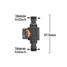 1/2 3/4 1 탭 호스 어댑터 워터 OD16mm 커넥터 피팅 젖꼭지 퀵 20mm 밸브 급수 가든 32MM 스톱, N, 1개