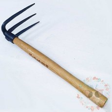 옥이드림 쇠스랑 3발 나무자루 밭갈이농기구 농사도구 손괭이