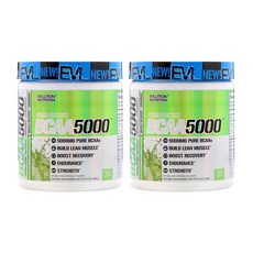 EVLUTIONNUTRITION BCAA粉 5000mg 檸檬酸橙味, 2罐, 258g