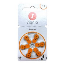 【德國製】西嘉 sIgnia 助聽器電池 13A 6顆/排, 1個