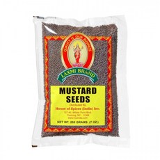 락스미 올 내추럴 고메 겨자씨 - 7온스 Laxmi All-Natural Gourmet Mustard Seeds - 7oz, 1개, 200g