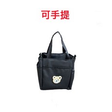 DFMEI 嬰兒推車掛包多功能媽咪包可手提大容量收納袋遛娃手推車掛包, 黑色媽咪包(手提)