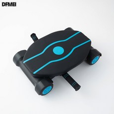 DFMEI 新款健腹輪健腹器四輪肘撐自動回彈男女練腹肌健身器材, 如圖, 天藍色