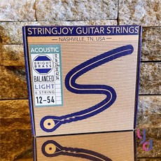 Stringjoy 黃銅 木吉他弦 - 民謠吉他 絕佳音色, 1個, 12-54