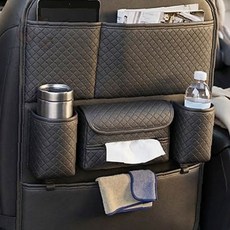 차량용 뒷좌석 시트 등받이 멀티 수납 정리함 킥매트 보호 커버 드라이브 필수, 상세페이지 참조, 1개