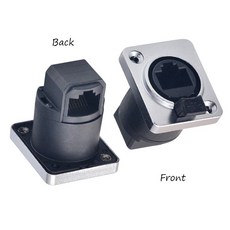 방수 RJ45 이더넷 커넥터 IP65 패널 고무 포함 네트워크 소켓 마운트 8p8c 실외 산업용 커버 D형, RJ45 90 degree, 1 PCS