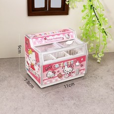 HuangLeBaoToys 迷你臥式冰箱模型 兒童仿真超市食玩擺件, 小貓貓冰箱  .無磁吸無食玩