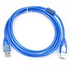 USB A公對A公 金屬編織網遮蔽抗干擾2.0高速傳輸數據線 適用硬碟盒 HUB等 USB連接線 3公尺, 1個