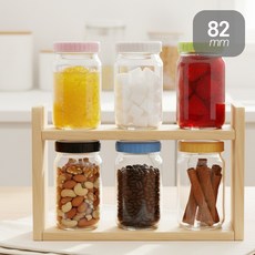 헥사 헥사 녹안쓰는 에코링 플라스틱 뚜껑 82mm 유리병 잼잼450 입구넓은 수제청 피클 통 병, 02_국산_입구넓은_사각유리병_SK800S, 02_에코링캡82mm_블루