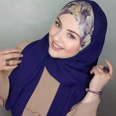 히잡 스카프 여름 시폰 Hijab 이슬람 여성 인스턴트 터번 빅 사이즈 가볍고 얇고