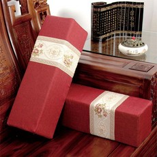 왕실 궁중 사각형 쿠션 베개 전통 보료 대형 회화 사극 침구 좌식 팔걸이, 1개, 리넨 와인 레드 패턴