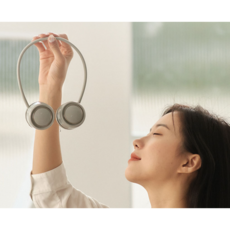 (탑스타) 1+1 3단 휴대용 접이식 DQ210 무선 목걸이선풍기 캠핑 컴팩트 넥밴드 선풍기, 그린