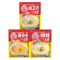 오뚜기 스프 80g 3종 2개씩(쇠고기+옥수수+야채), 1세트, 480g