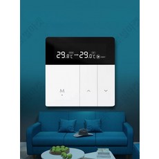 유럽형온도조절기 보일러 스위치 난방 원격 무선 스마트 와이파이 원격제어 전등 스위치 자동화 제어 편리한 조명 시스템 리모컨 터치식 전기스위치, 전기 난방 16A 페인트 모델 그레이