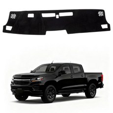 FETUSI 쉐보레 콜로라도 2023-2025 2026 액세서리와 호환되는 대시보드 커버 매트 대시 미끄럼 방지 폴리에스터 매트 선실드 프로텍터 패드 눈부심 없음, for Colorado 2023-2026