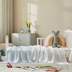 Modern House 檸檬印花棉質薄被 120*120cm 2入