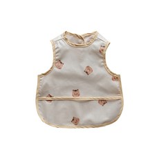 돗투돗 동물친구들 민소매 방수 턱받이, 1개, 1개입, 돗람이