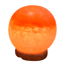 圓球型玫瑰鹽晶燈 2-3kg 附電線燈泡 居家臥室床頭裝飾燈, 橘色
