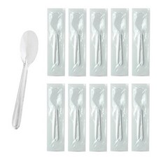 생활을그리다 12cm 개별포장 투명 미니스푼, 2개, 100개입