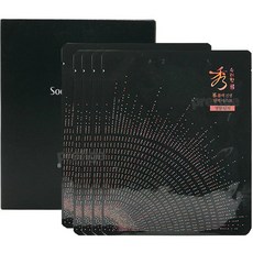 (무료배송) 수려한 블랙 진생 탄력 마스크 33ml X 5매 / 주름개선 / 마스크팩, 5개입, 1개