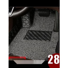 자동차 가죽 발매트 6D 퀼팅 풀커버 차량용 운전석 카매트, 1. 블랙베이지그레이코일 일반