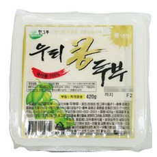 한그루식품 한그루 우리콩 두부 부침찌개겸용 340g 5개 전통 맷돌 댐양소 손두부 청년 수제 간모 이강산닷컴
