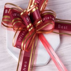 돈버맘 리본장식 10p 선물포장리본장식, 피치