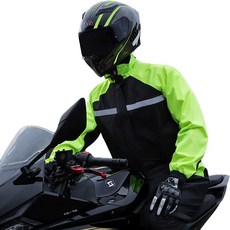 노스바이크 프리미엄 오토바이 우비 상하의 세트 초강력방수 배달우비, 그린