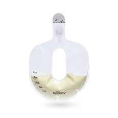 Willow - 360 펌프 흘림 방지 모유 저장 팩 - 4 Willow - 360 Pump Spill-Proof Breast Milk Bags - 48 Ct - Holds 4 o, Clear, 4 Ounce (Pack of 12), 1개