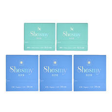 Shesmy 旭思蜜 可分解衛生棉 (含護墊), 1個, 5個裝, 大型