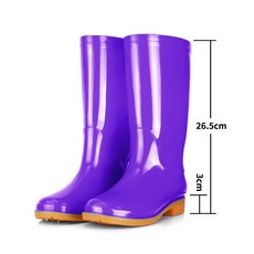 DFMEI 四季高筒女雨鞋加棉保暖防滑水鞋外穿防水鞋中筒成人雨靴膠鞋耐磨