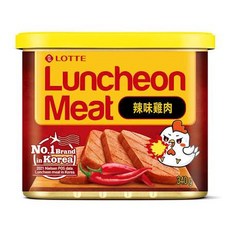 LOTTE 辣味雞肉午餐肉 340g, 1個