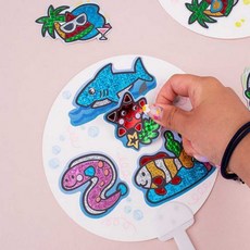 포일 아트 여름 스티커 부채 유아만들기키트, 상세페이지 참조, 상세페이지 참조g, 2.과일-1인용 개별포장