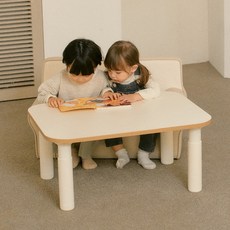 높이조절 원목 유아 아기 책상 테이블 75cm, 상판+다리