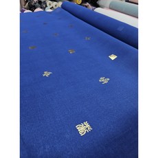 한복 금박 원단 은박 원단 수복운문 44인치 대폭 폴리 전통문양 공예 원단 구르미, 1개, 금박 21번 남색