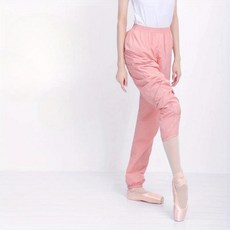 스타일리시하게 춤추세요 발레 워밍업 팬츠 성인 댄스 체조 연습 루즈하고 사우나 땀 증가 롱 타이즈, 색상: 2. rose pink / 크기: C. M