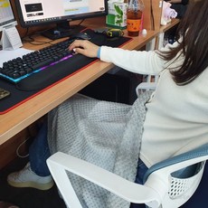 와플모양 양면 담요 그레이 고급담요